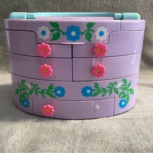 Vintage 1991 Polly Pocket Jewelry Case House Blue Bird Toys + 2 Figures!